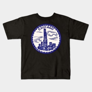 Vintage Style Chicago Decal Kids T-Shirt